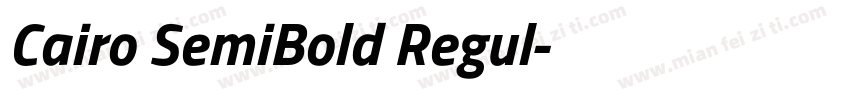 Cairo SemiBold Regul字体转换